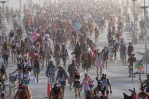 Burning Man: 58 people arrested at festival in sharp increase from last year2