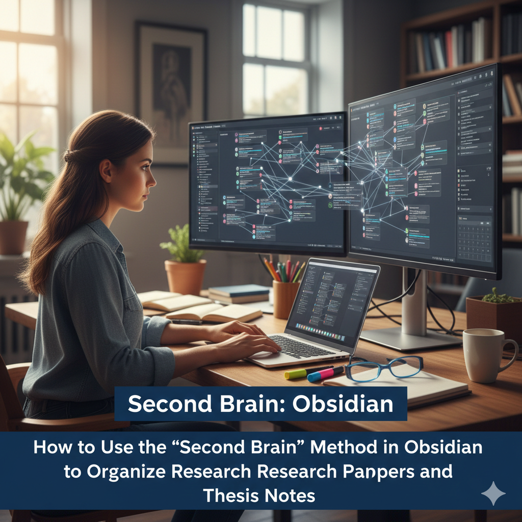 How to Use the "Second Brain" Method in Obsidian to Organize Research Papers and Thesis Notes