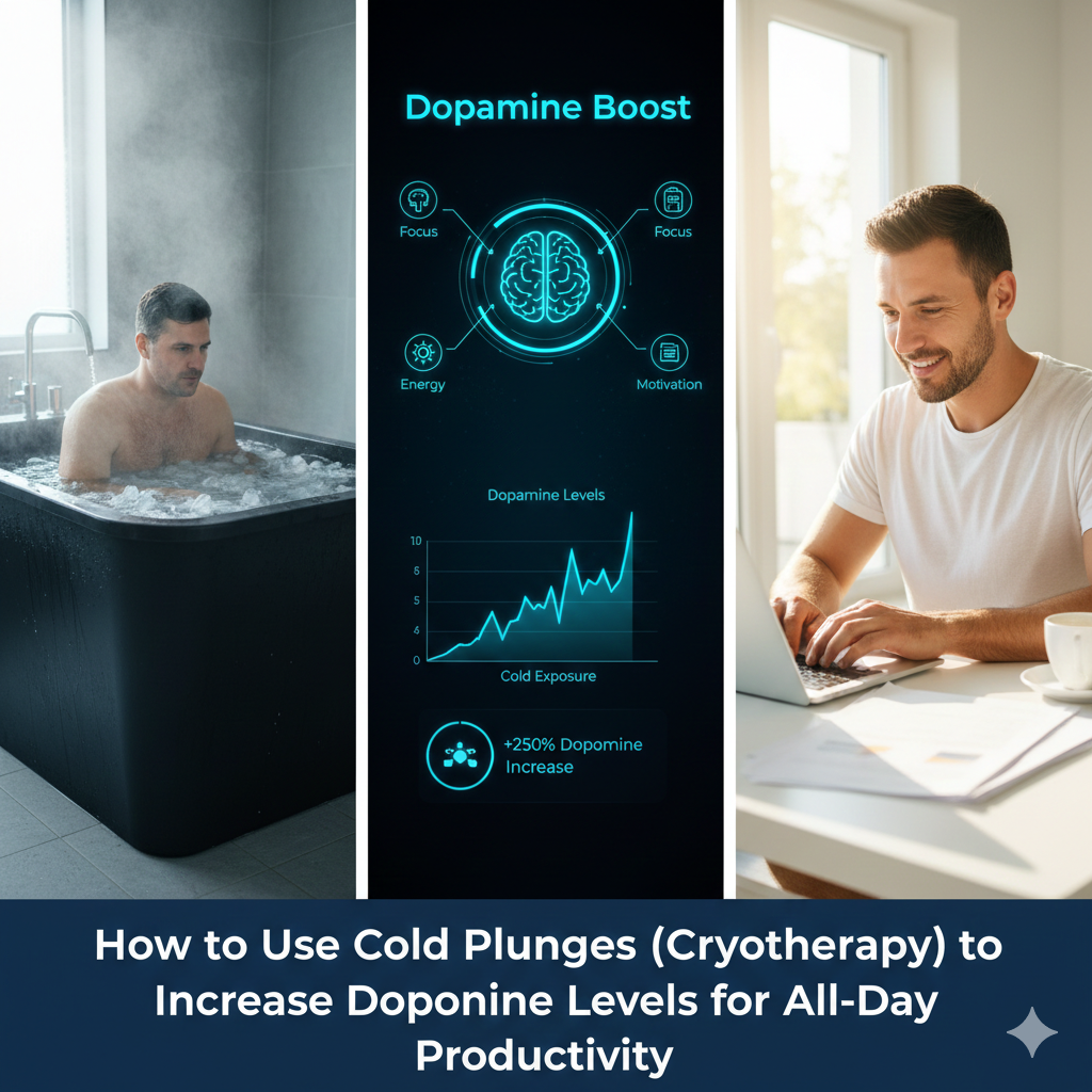 How to Use Cold Plunges (Cryotherapy) to Increase Dopamine Levels for All-Day Productivity.