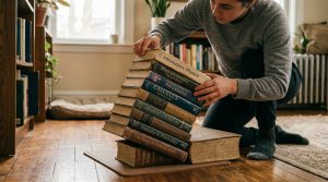 Creating a DIY Slant Board for Knees-Over-Toes Squats Using Old Textbooks
