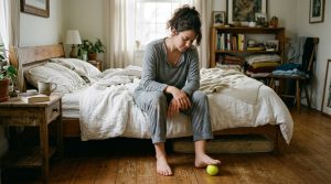 Using a Simple Tennis Ball to Relieve Plantar Fasciitis Pain Before Leaving Your Bed