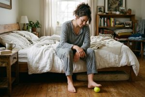 Using a Simple Tennis Ball to Relieve Plantar Fasciitis Pain Before Leaving Your Bed