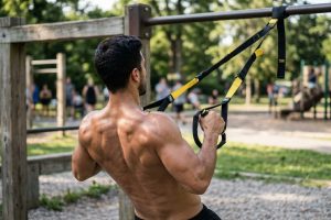 Adjusting Suspension Strap Heights to Target Lower Traps Instead of Lats During Rows